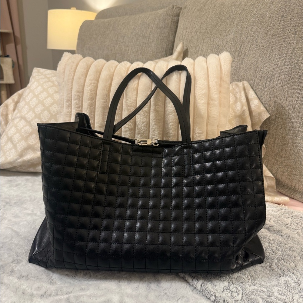 Banana Republic Black Quilted Tote
